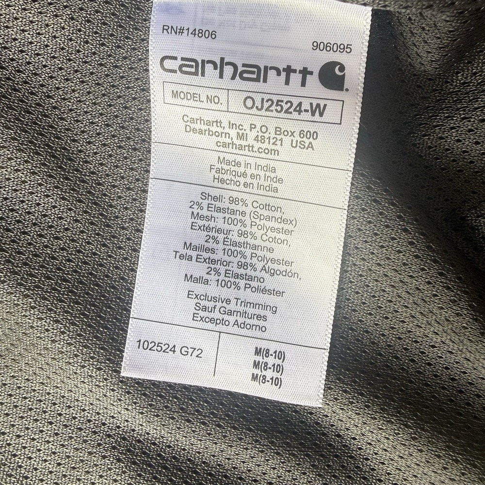 Carhartt Womens Medium Crawford Rugged Flex Canvas Bomber Jacket Green Winery - Picture 11 of 14